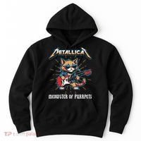 Metallicat Meowster Of Purrpets Funny Cat Hoodie thumb 0