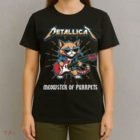 Metallicat Meowster Of Purrpets Funny Cat T-Shirt thumb 4