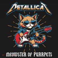 Metallicat Meowster Of Purrpets Funny Cat Women's Hoodie thumb 2