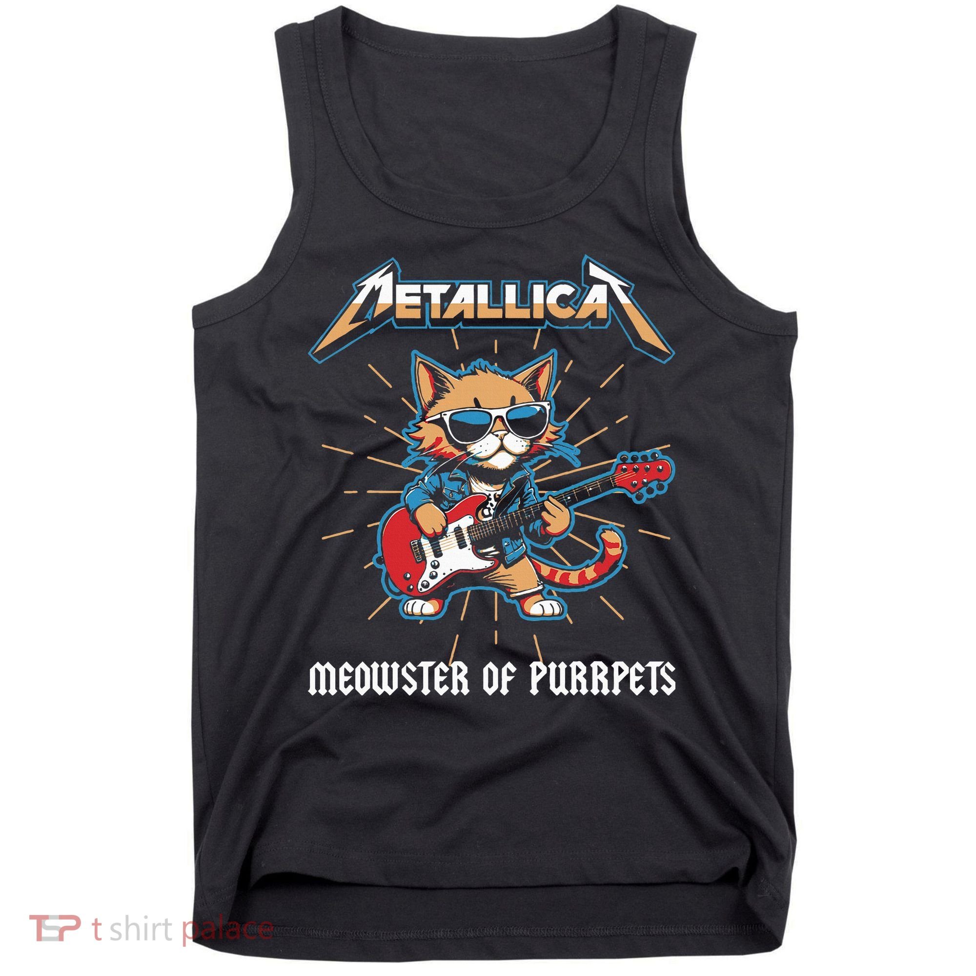 Metallicat Meowster Of Purrpets Funny Cat Tank Top