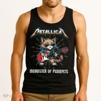 Metallicat Meowster Of Purrpets Funny Cat Tank Top thumb 3