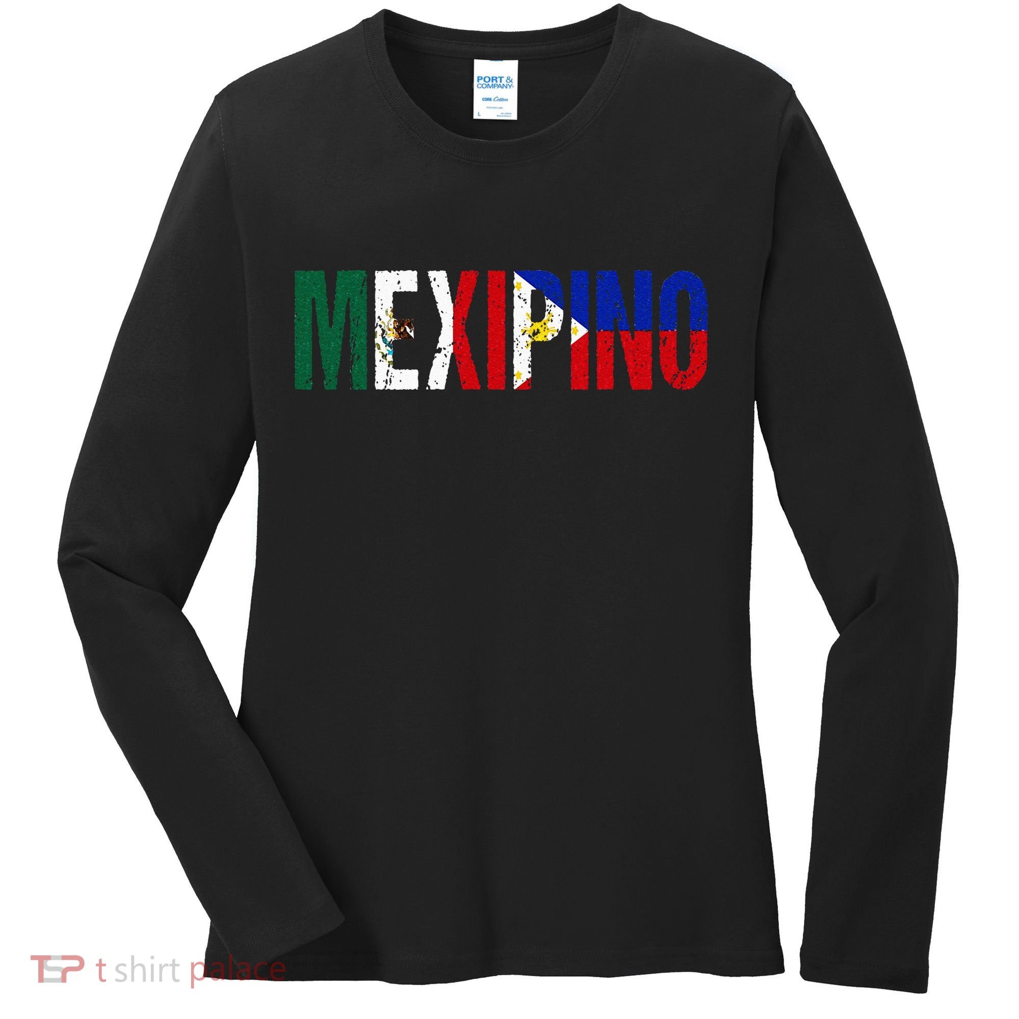 Mexipino Mexico Philippines Flag Ancestery Filipino Mexican Women's Long Sleeve Shirt