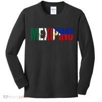 Mexipino Mexico Philippines Flag Ancestery Filipino Mexican Kids Long Sleeve Shirt thumb 0