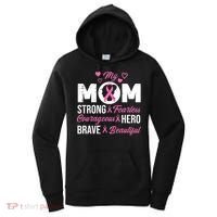 My Mom Pink Ribbon Warrior Inspirational Breast Cancer Women's Hoodie thumb 0