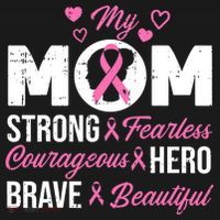 My Mom Pink Ribbon Warrior Inspirational Breast Cancer Women's Hoodie thumb 2