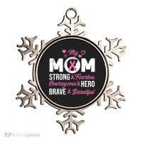 My Mom Pink Ribbon Warrior Inspirational Breast Cancer Ornament thumb 0