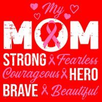 My Mom Pink Ribbon Warrior Inspirational Breast Cancer Santa Hat thumb 1