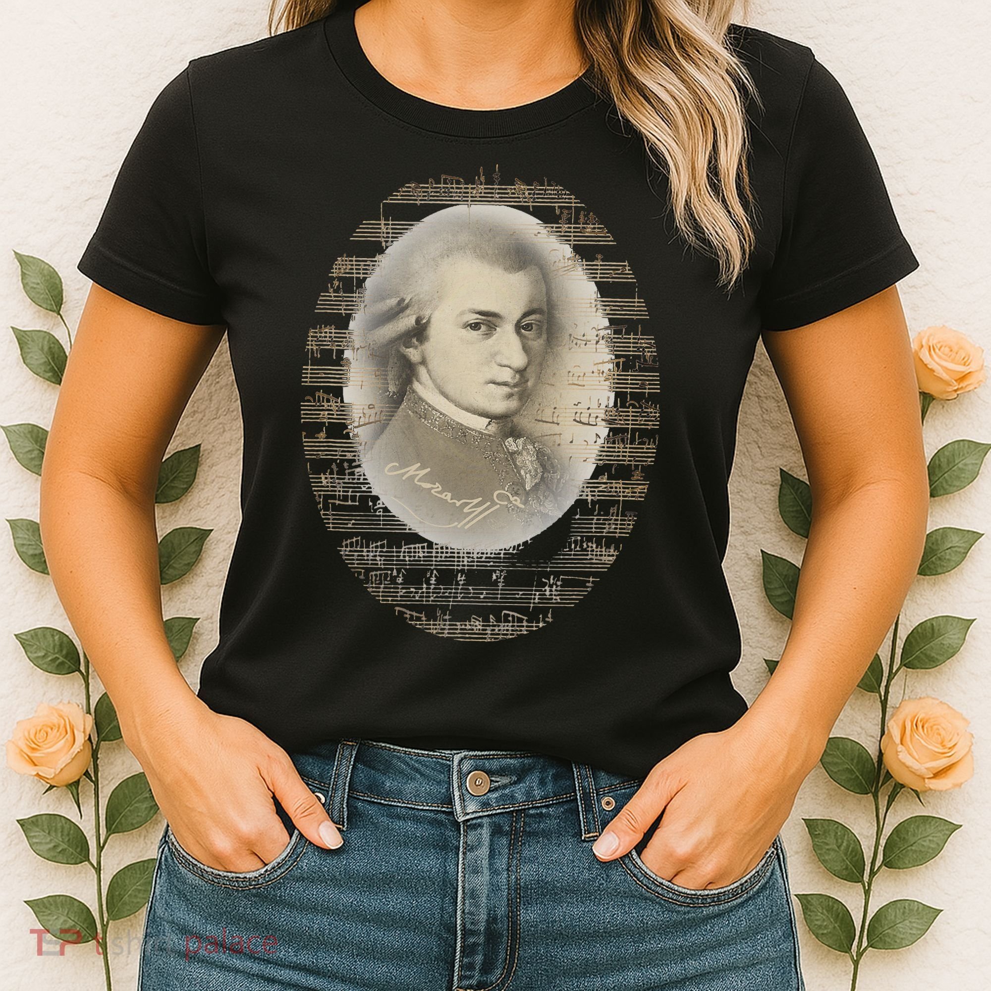 Mozart Mozart Portrait Classical Music Lover Gift Women's T-Shirt