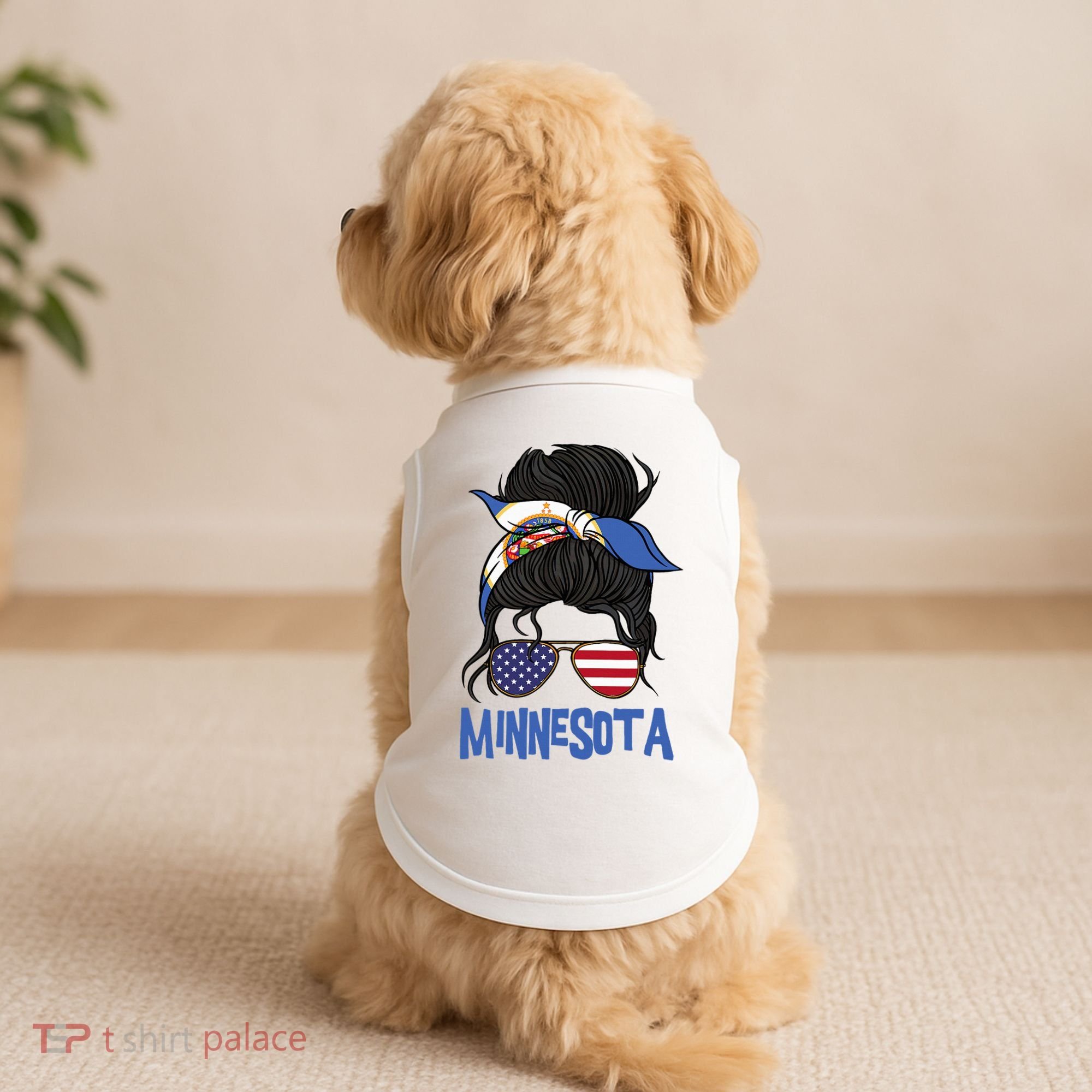 Minnesota Minnesota Proud State Flag Doggie Tank