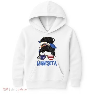 Minnesota Minnesota Proud State Flag Kids Hoodie