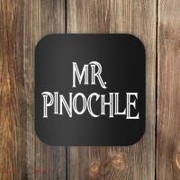 Mens Mr. Pinochle For Pinochle Card Game Lovers Coaster thumb 0