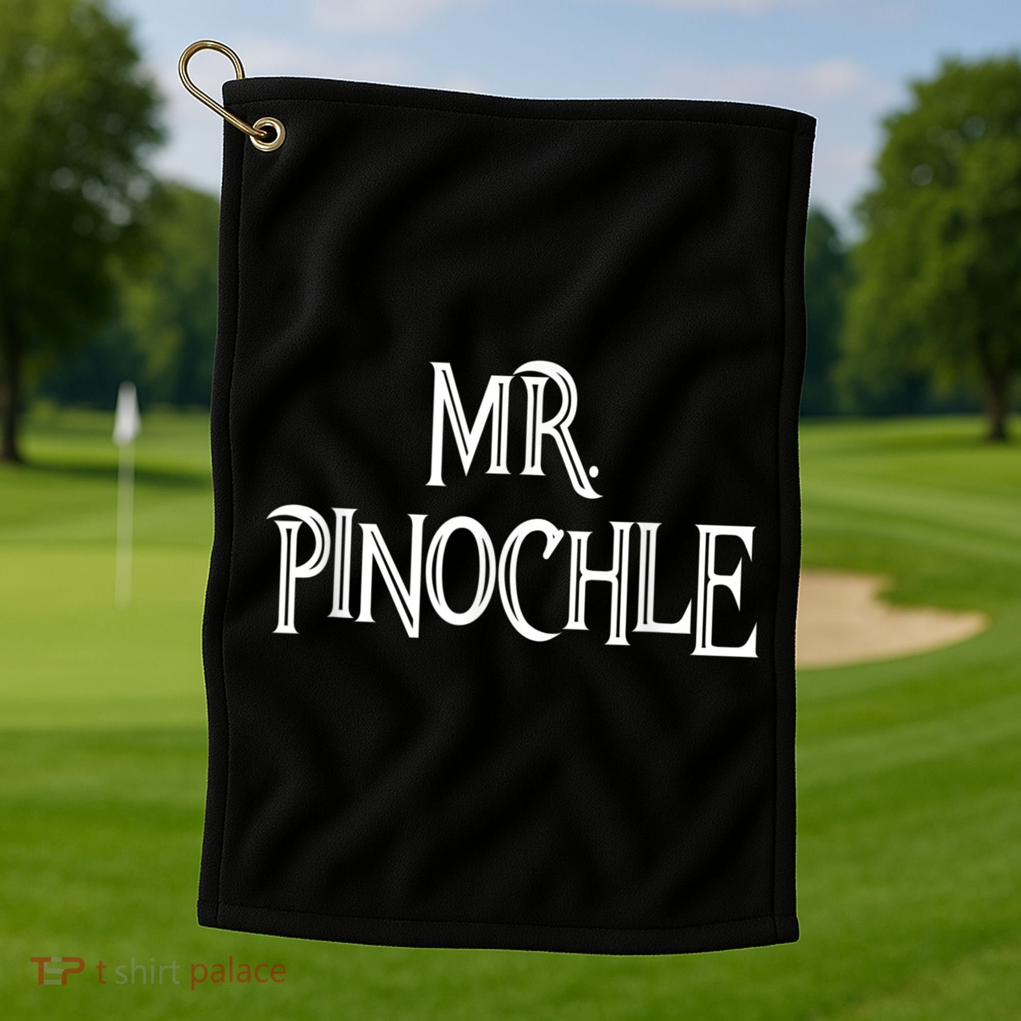 Mens Mr. Pinochle For Pinochle Card Game Lovers Golf Towel