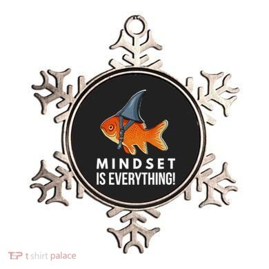 Mindset Motivational Quote Cute Goldfish Shark Fish Ornament