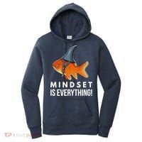 Mindset Motivational Quote Cute Goldfish Shark Fish Women's Hoodie thumb 0