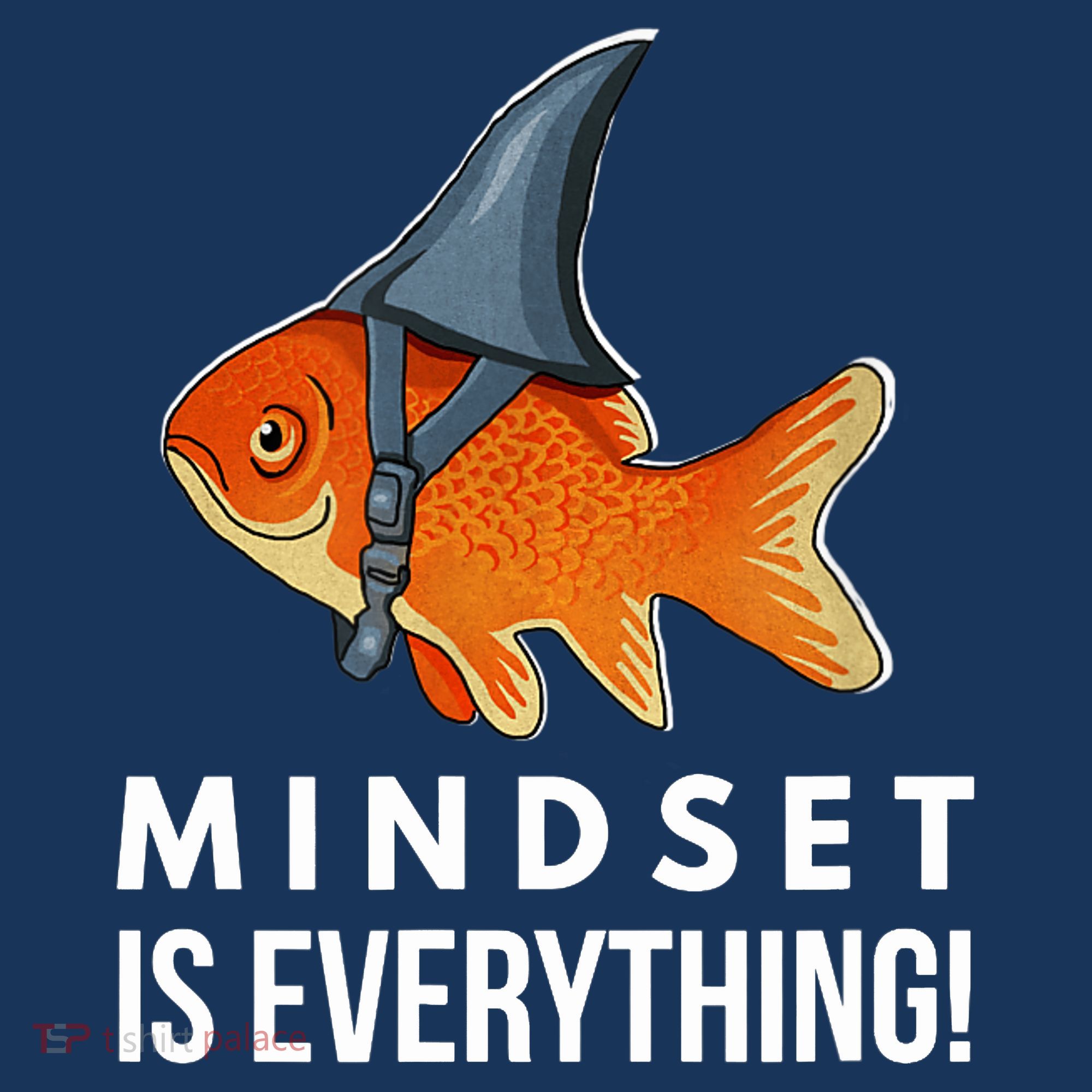 Mindset Motivational Quote Cute Goldfish Shark Fish Women's Hoodie