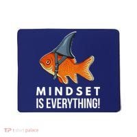 Mindset Motivational Quote Cute Goldfish Shark Fish Mousepad thumb 0