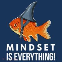 Mindset Motivational Quote Cute Goldfish Shark Fish Women's Tank Top thumb 5