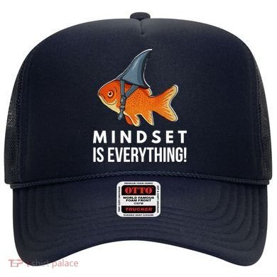 Mindset Motivational Quote Cute Goldfish Shark Fish Hat