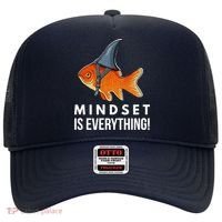 Mindset Motivational Quote Cute Goldfish Shark Fish Hat thumb 0