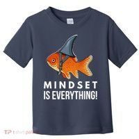 Mindset Motivational Quote Cute Goldfish Shark Fish Toddler T-Shirt thumb 0