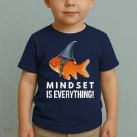 Mindset Motivational Quote Cute Goldfish Shark Fish Toddler T-Shirt thumb 2