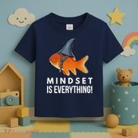 Mindset Motivational Quote Cute Goldfish Shark Fish Toddler T-Shirt thumb 3