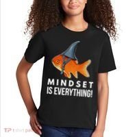 Mindset Motivational Quote Cute Goldfish Shark Fish Kids T-Shirt thumb 2