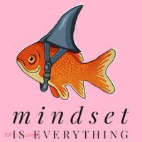 Mindset Motivational Quote Cute Goldfish Shark Coaster thumb 2