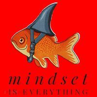 Mindset Motivational Quote Cute Goldfish Shark Santa Hat thumb 1