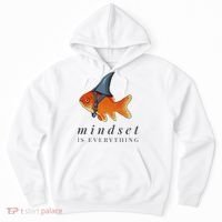 Mindset Motivational Quote Cute Goldfish Shark Hoodie thumb 0