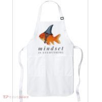Mindset Motivational Quote Cute Goldfish Shark Apron thumb 0