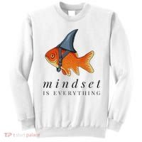 Mindset Motivational Quote Cute Goldfish Shark Sweatshirt thumb 0