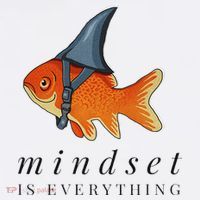 Mindset Motivational Quote Cute Goldfish Shark Women's Hoodie thumb 2