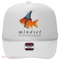 Mindset Motivational Quote Cute Goldfish Shark Hat thumb 0