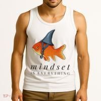 Mindset Motivational Quote Cute Goldfish Shark Tank Top thumb 3