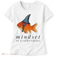 Mindset Motivational Quote Cute Goldfish Shark Women's T-Shirt thumb 0