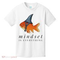 Mindset Motivational Quote Cute Goldfish Shark Kids T-Shirt thumb 0