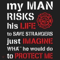 My Man Risks His Life Firefighter Wife Girlfriend Beanie thumb 2