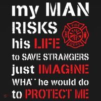 My Man Risks His Life Firefighter Wife Girlfriend Women's Hoodie thumb 2