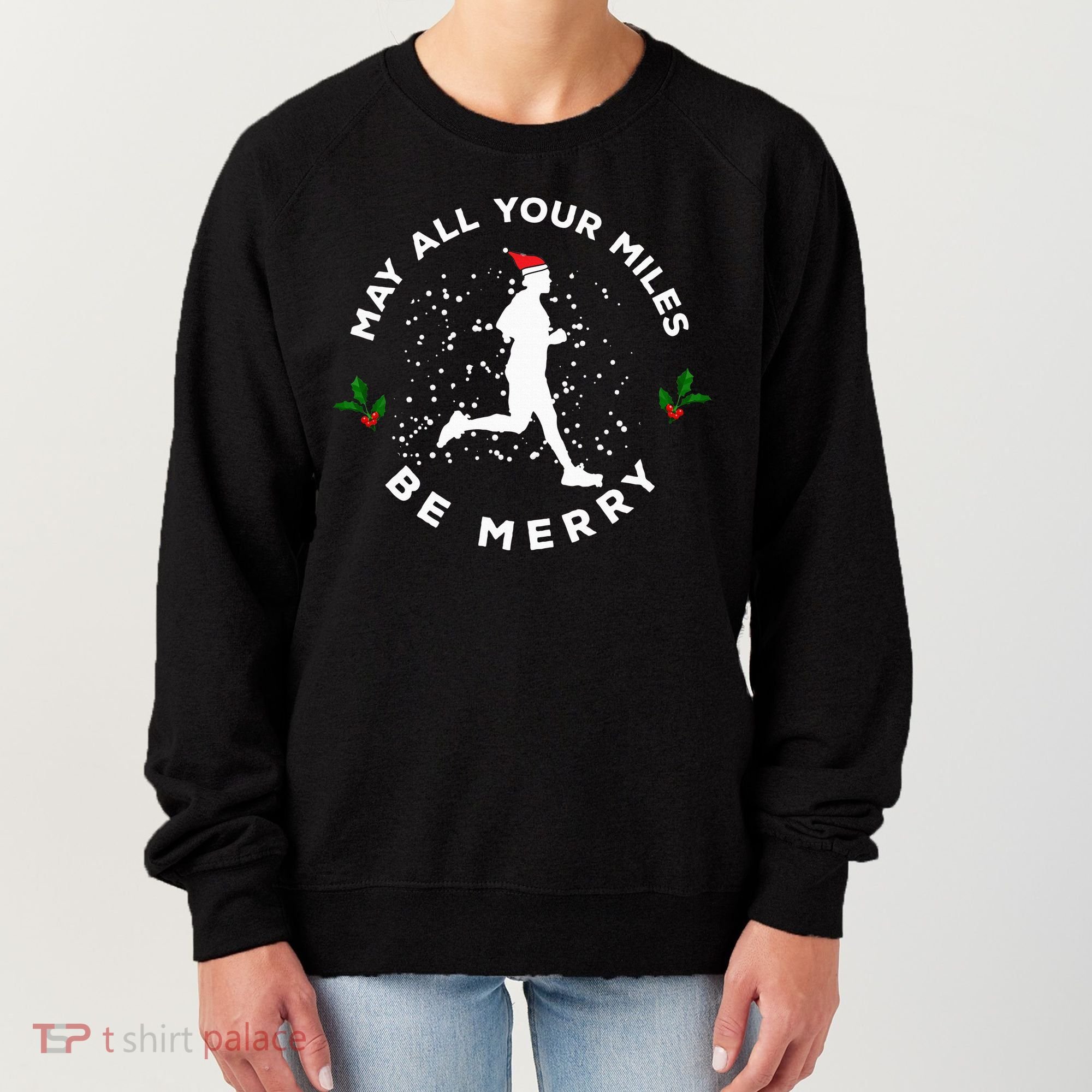 Merry Miles Running Christmas Gift For Runners Women's Sweatshirt