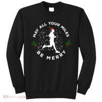 Merry Miles Running Christmas Gift For Runners Sweatshirt thumb 0