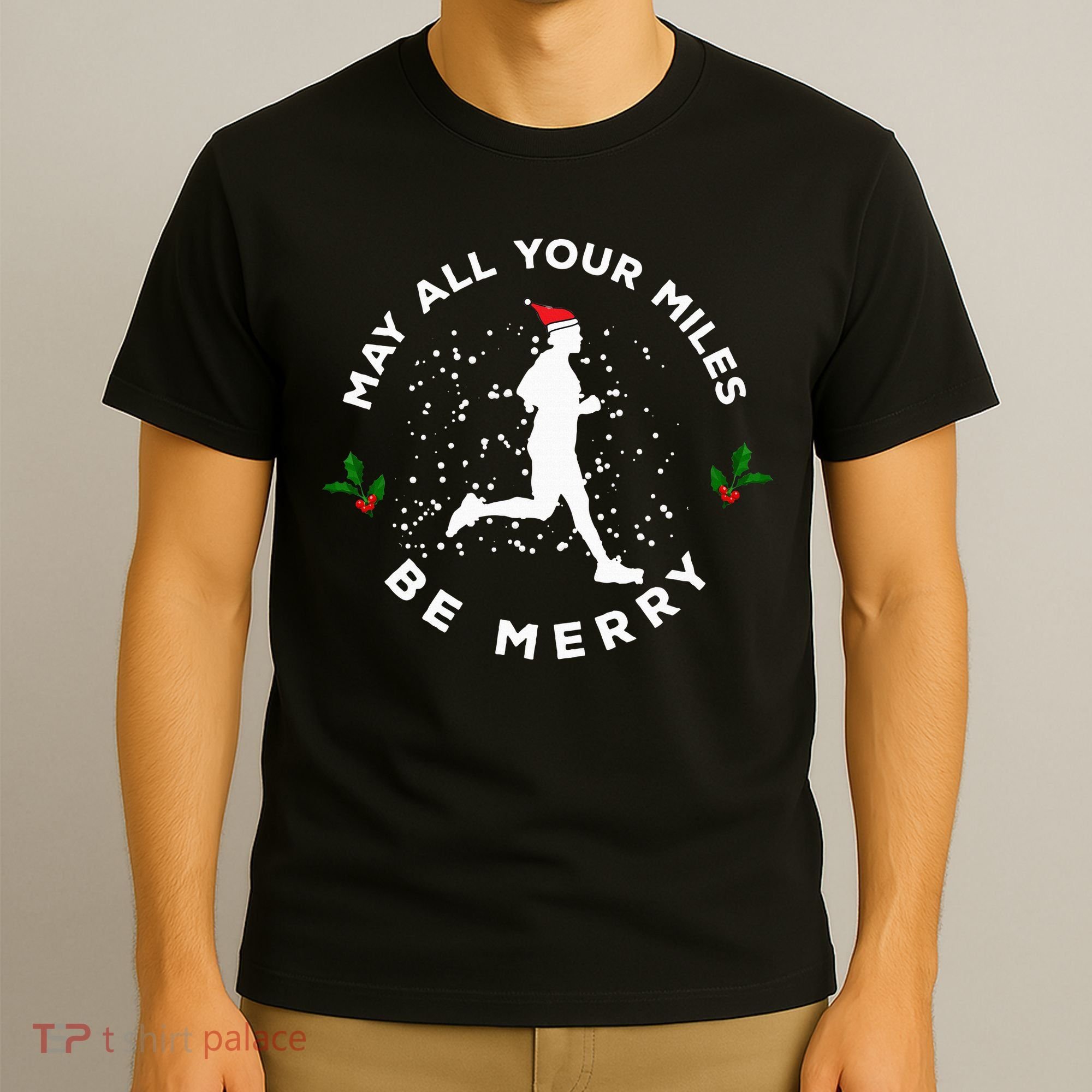 Merry Miles Running Christmas Gift For Runners T-Shirt