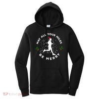 Merry Miles Running Christmas Gift For Runners Women's Hoodie thumb 0