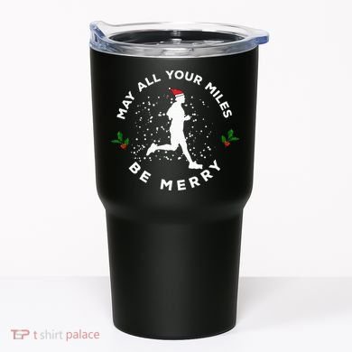 Merry Miles Running Christmas Gift For Runners Tumbler