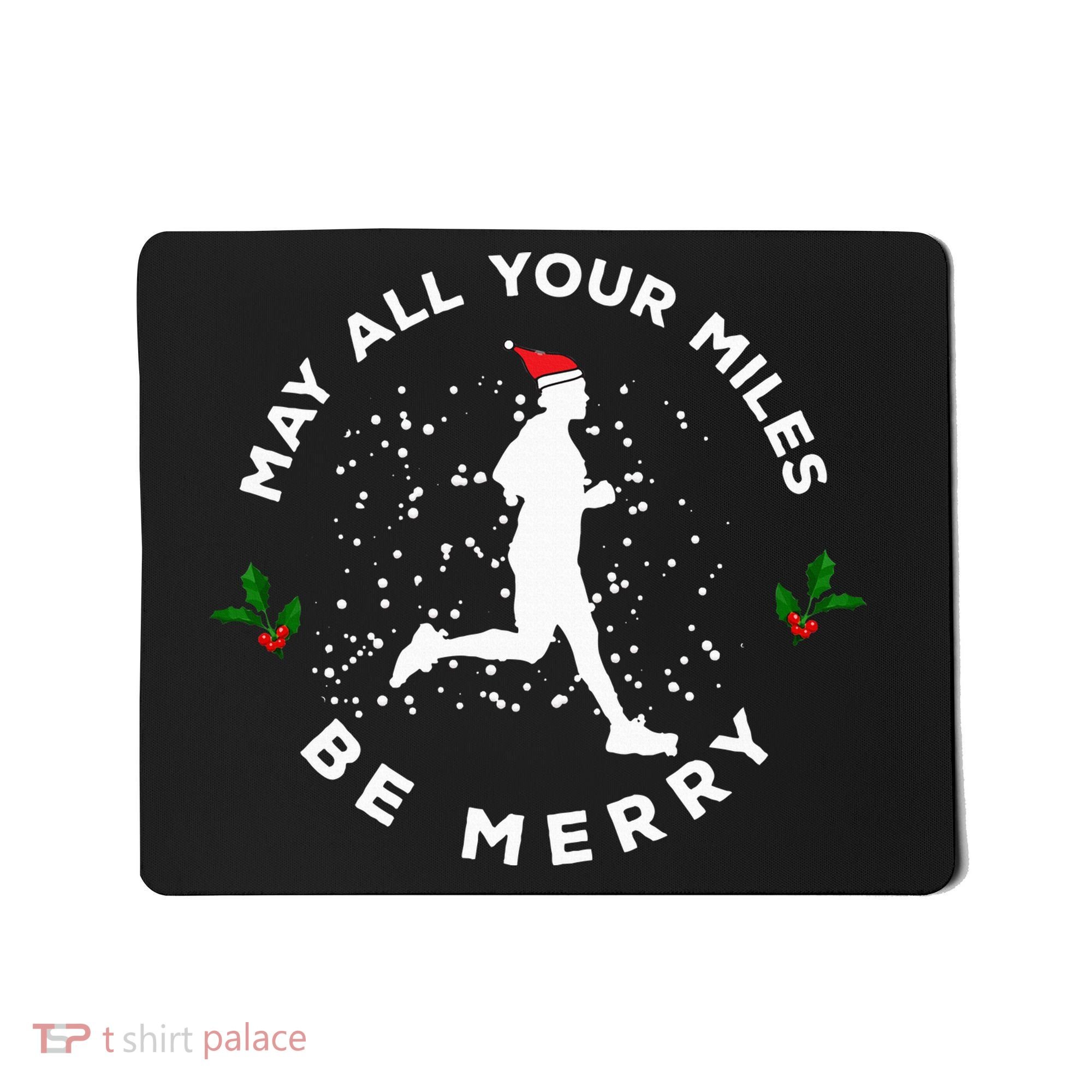 Merry Miles Running Christmas Gift For Runners Mousepad