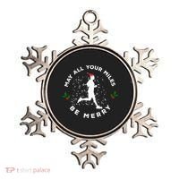 Merry Miles Running Christmas Gift For Runners Ornament thumb 0