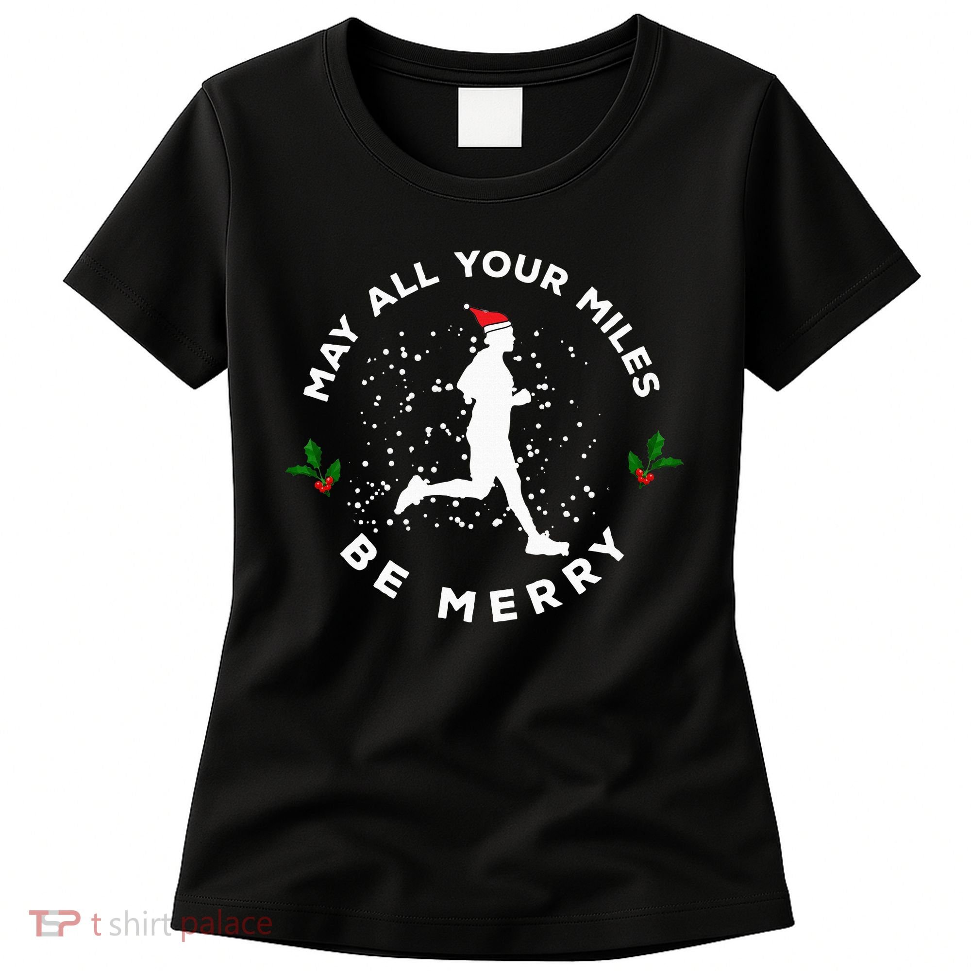 Merry Miles Running Christmas Gift For Runners Women's T-Shirt
