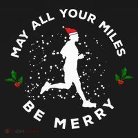 Merry Miles Running Christmas Gift For Runners Women's T-Shirt thumb 6
