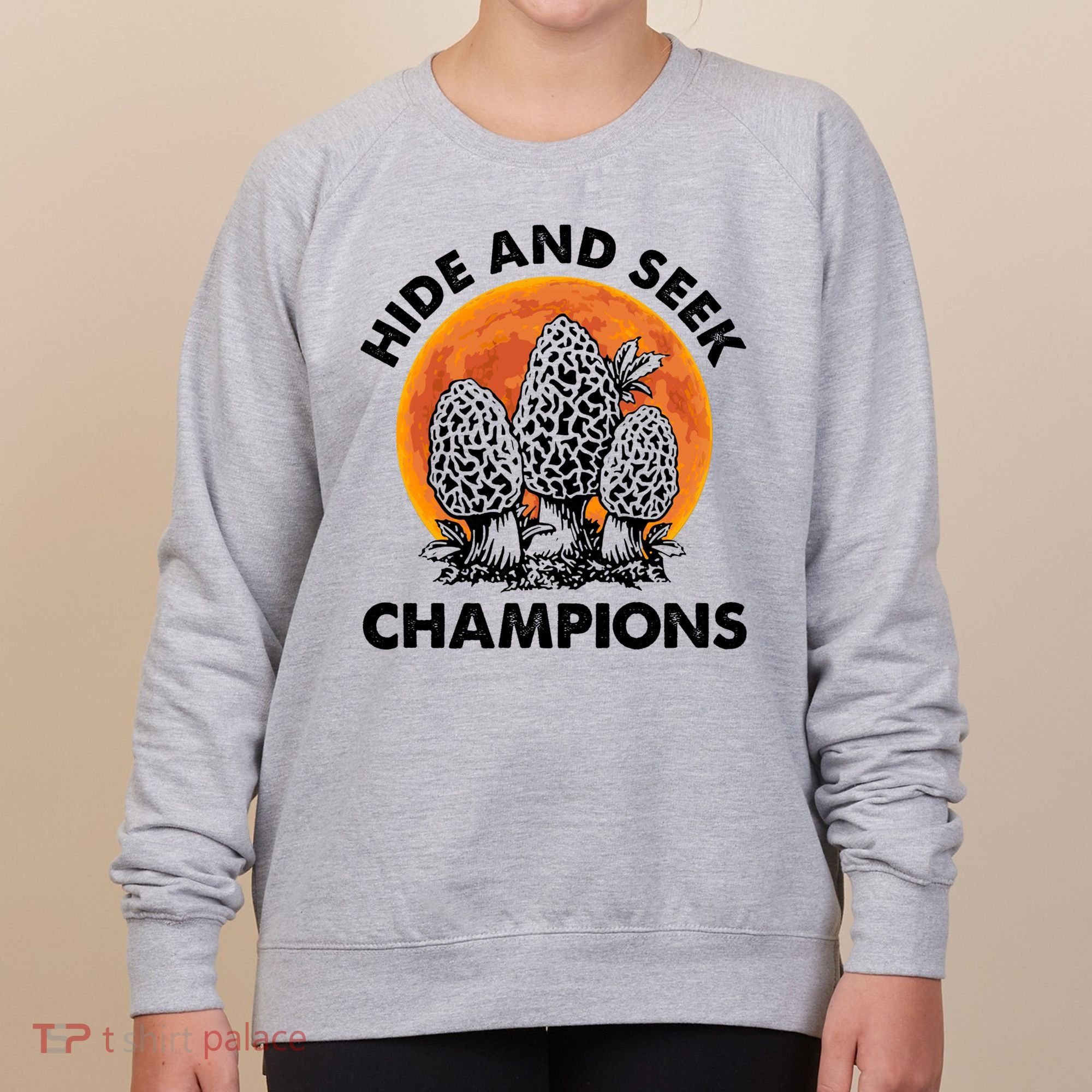 Morels Mushroom Red Moon Hide And Seek Champion Gift Women's Sweatshirt