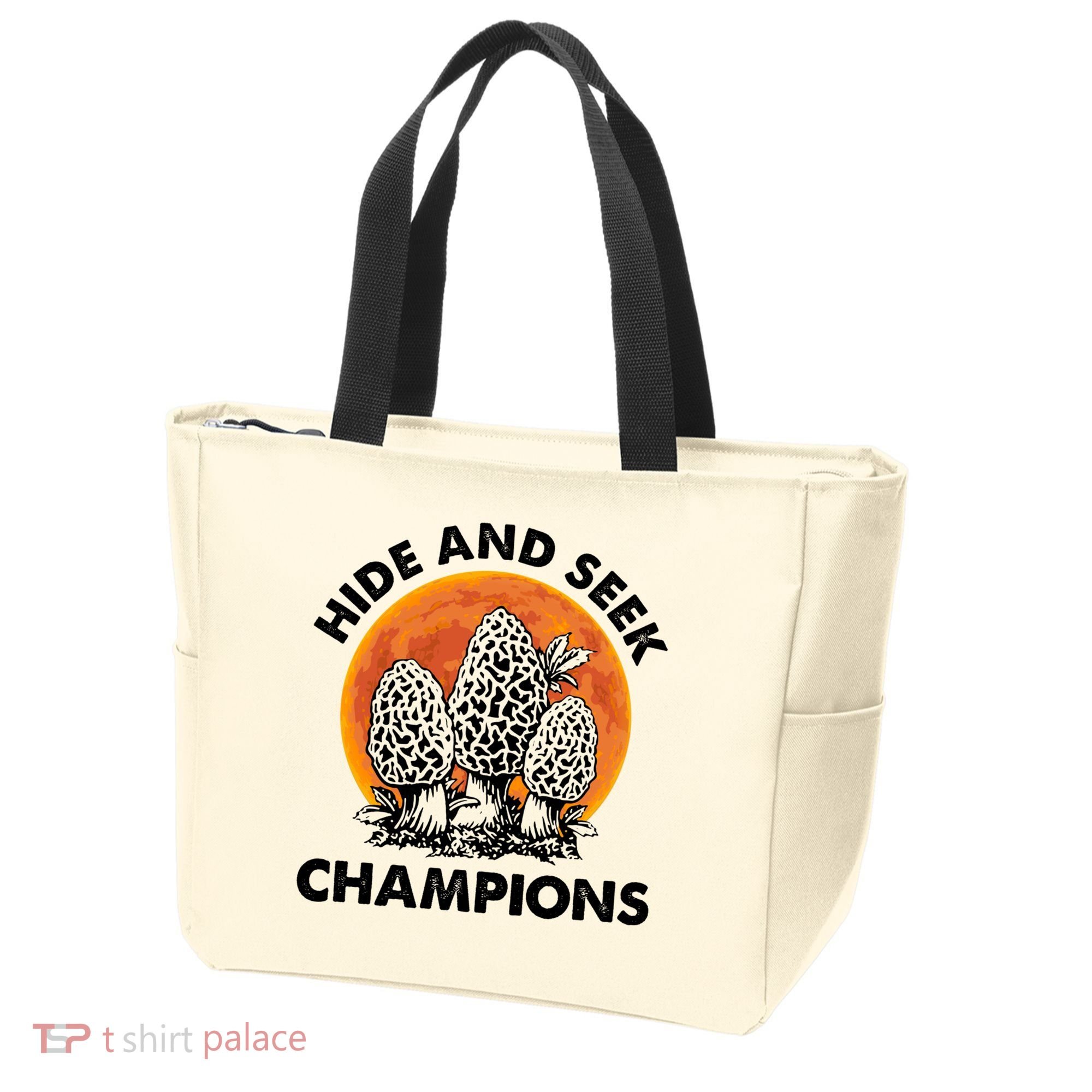 Morels Mushroom Red Moon Hide And Seek Champion Gift Tote Bag
